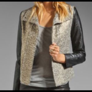 GENERATION LOVE JACKET FAUX LEATHER WOOL SMALL